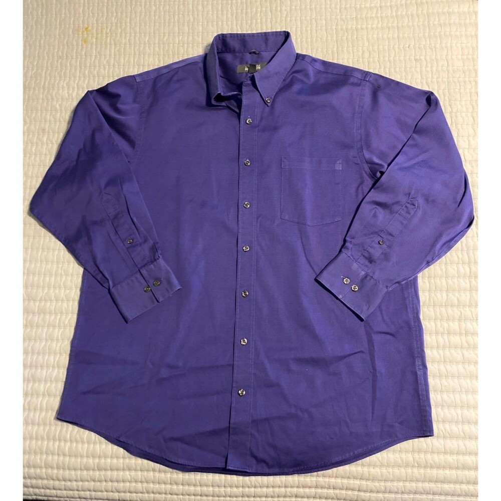 Kenneth Cole Men's Long Sleeve Dress Shirt Large (16-16 1/2) Purple